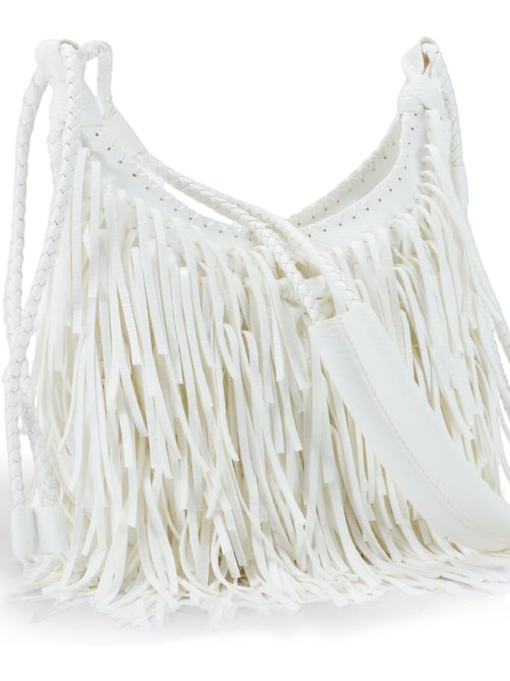 Vintage Fringe hobo bags for Women Vegan Faux Suede Leather Tassel Crossbody Bag